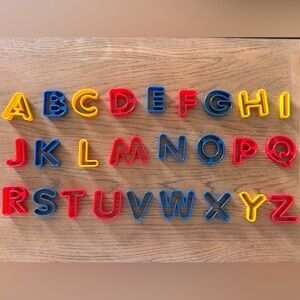 Colorful Alphabet Cookie Cutters Set